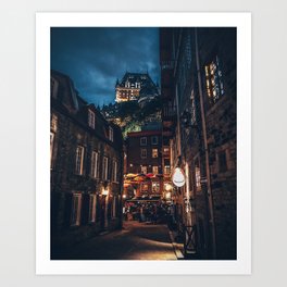 Quebec City At Night Art Print