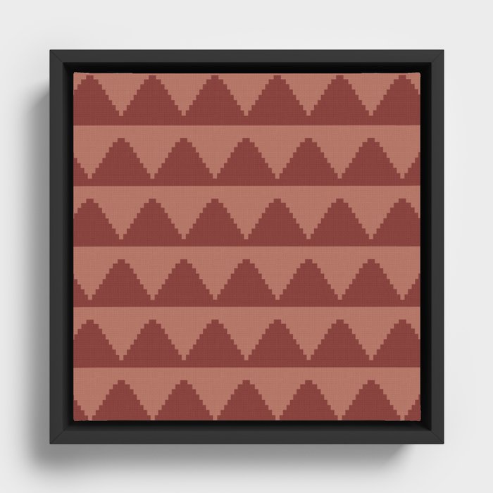 Geometric Pyramid Pattern XXIII Framed Canvas