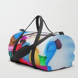 African American Masterpiece 'Beat Street Blues' portrait painting Duffle Bag