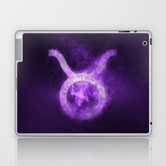 Taurus Zodiac Sign. Abstract night sky. Laptop & iPad Skin