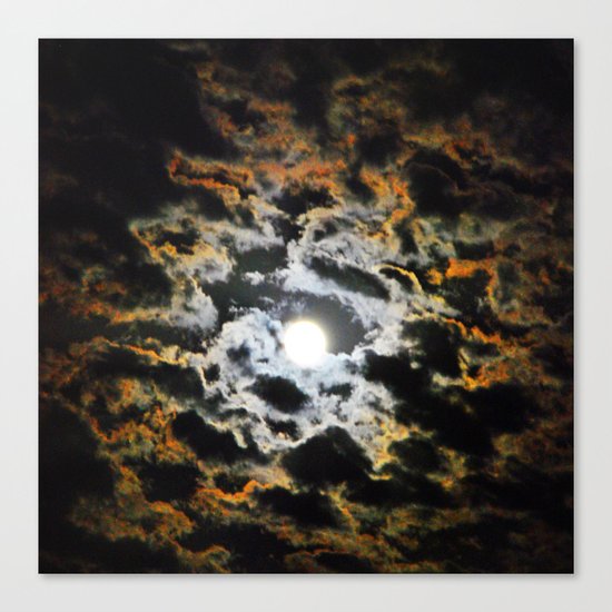Tiger Full Moon Canvas Print