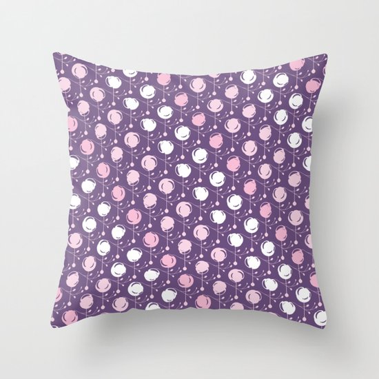 Forest Pattern ~ Cherry Blossoms Throw Pillow