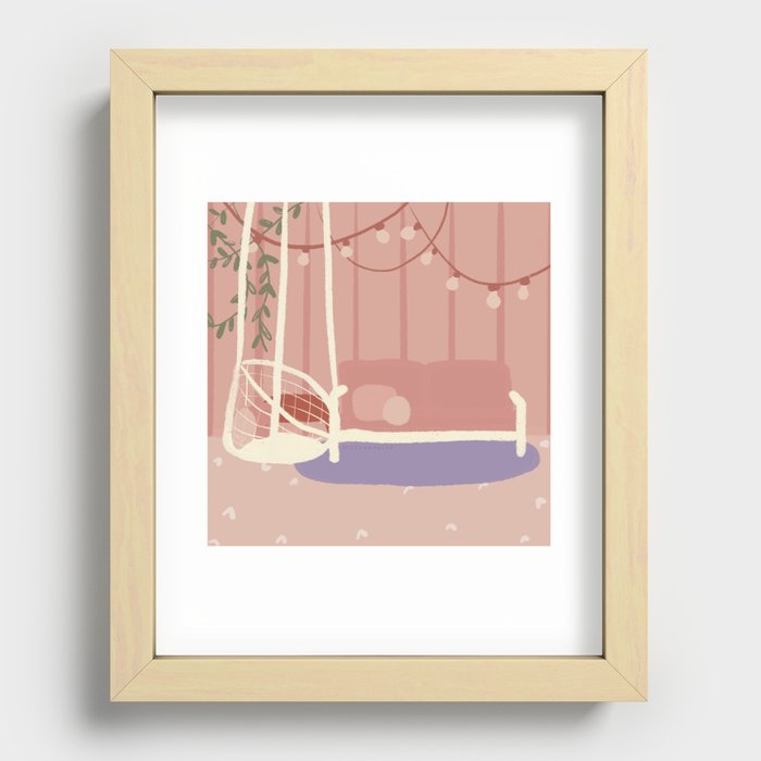 Art Print | Pink Balcony | Liefs Anoes Recessed Framed Print