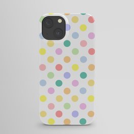 Pastel Rainbow Dots iPhone Case