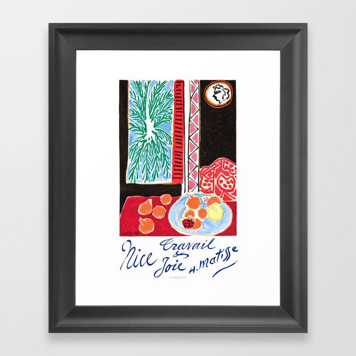 1947 Matisse Nice France Travel Poster Framed Art Print