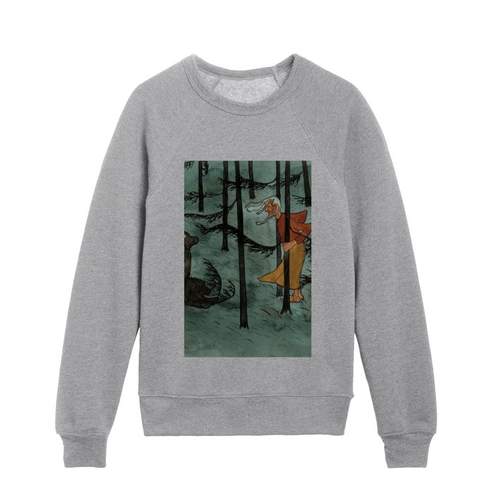 Hugo Simberg Fear in The Woods Kids Crewneck