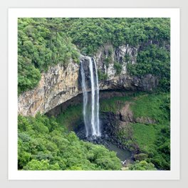 Brazil Photography - Beautiful Waterfall In The Middle Of The Jungle Art Print