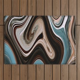 Abstract Marble Texture Art Outdoor Rug