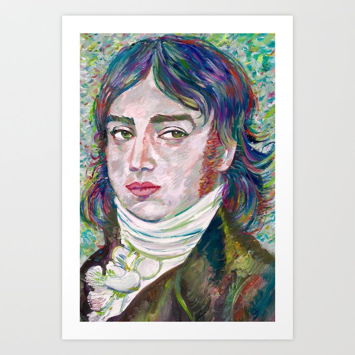SAMUEL TAYLOR COLERIDGE oil portrait Art Print