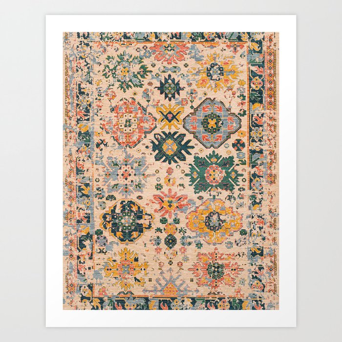 Oriental Vintage Carpet Design Art Print