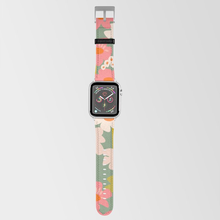 Retro flower pattern 3 Apple Watch Band