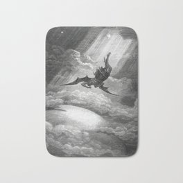Gustave Doré Paradise Lost Fall to Earth Bath Mat | Blackandwhite, Satan, Descend, Aesthetic, Art, Biblical, Upon, Gustav, Lucifer, Classicart 