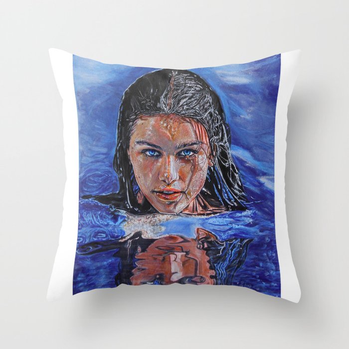 Marina of the Sea Throw Pillow