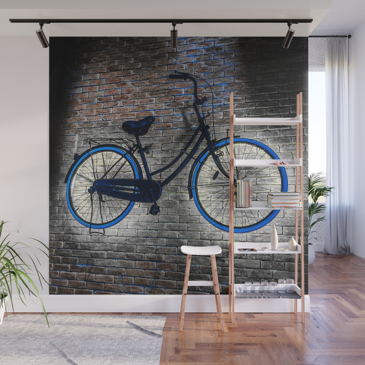 bicycle on the wall