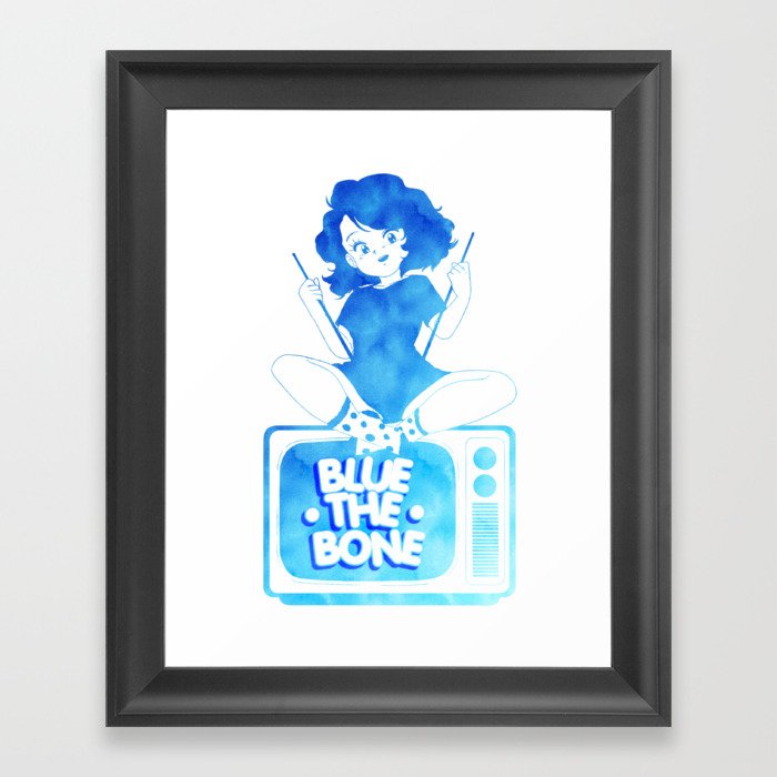Blue TV by bluethebone Framed Art Print