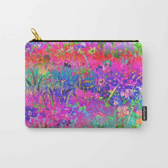 Bright Flower Garden Carry-All Pouch