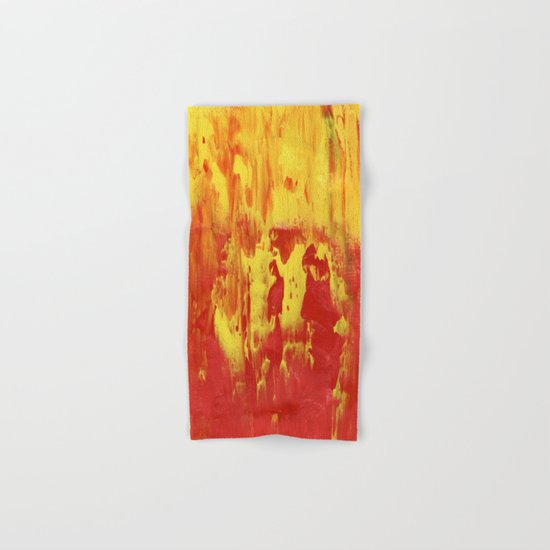 Yellow and Red make Orange Abstract Hand & Bath Towel