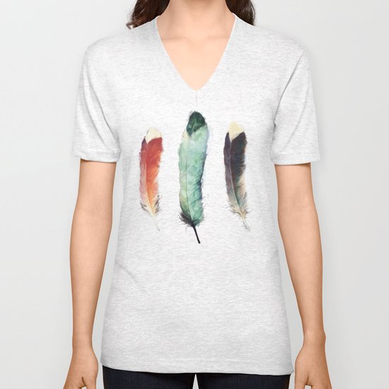 Feathers Unisex V-Neck