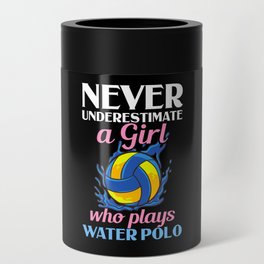 Water Polo Ball Player Cap Goal Game Can Cooler