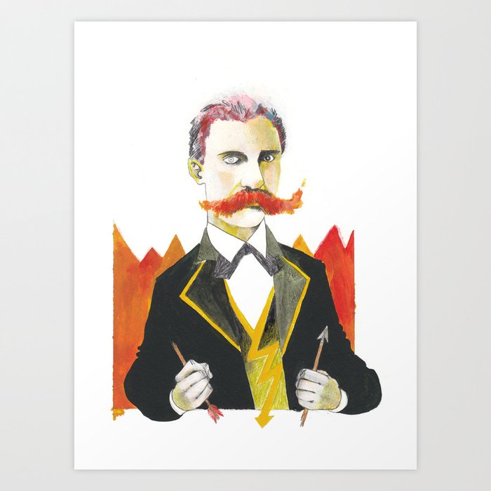 Friedrich Nietzsche Time Is a Falt Cirkle Art Print for Sale by