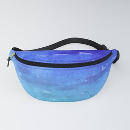 Blue Violet Sky Over Aqua Ocean Abstract Painting Fanny Pack