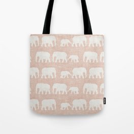 elephant march - blush Tote Bag