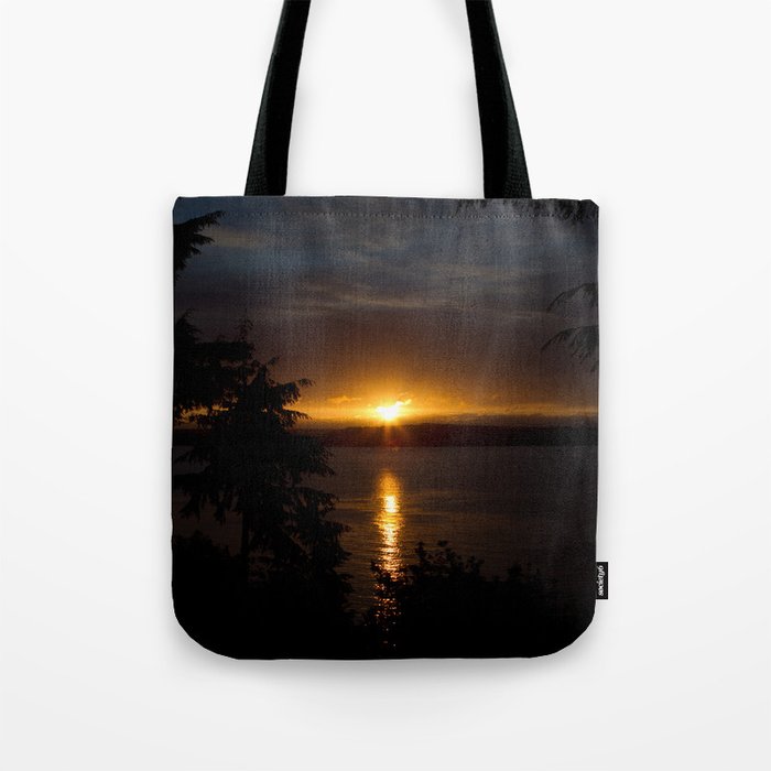 Puget Sound Sunset Tote Bag