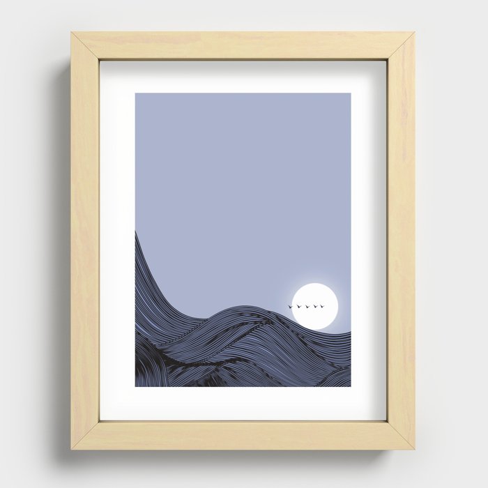 The imagination of waves Recessed Framed Print