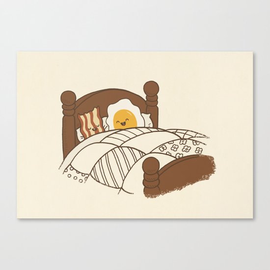 Breakfast In Bed Canvas Print