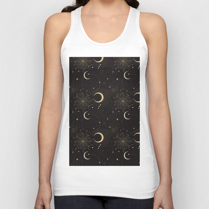 Space universe star and moon  Tank Top
