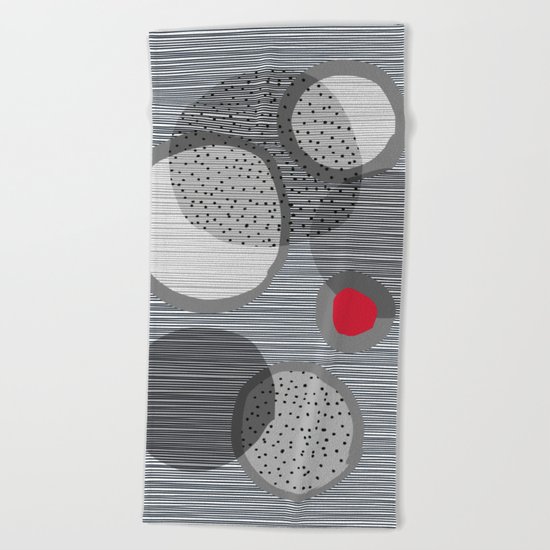 the red dot Beach Towel