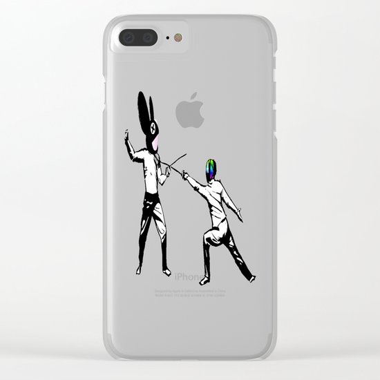 music battle fencing Clear iPhone Case