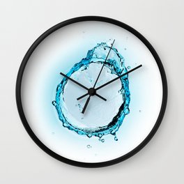 Water Splash  3 Wall Clock | Photo, Circle, Above, Top, Overhead, Drips, Liquid, Splash, Art, Splashtopview 