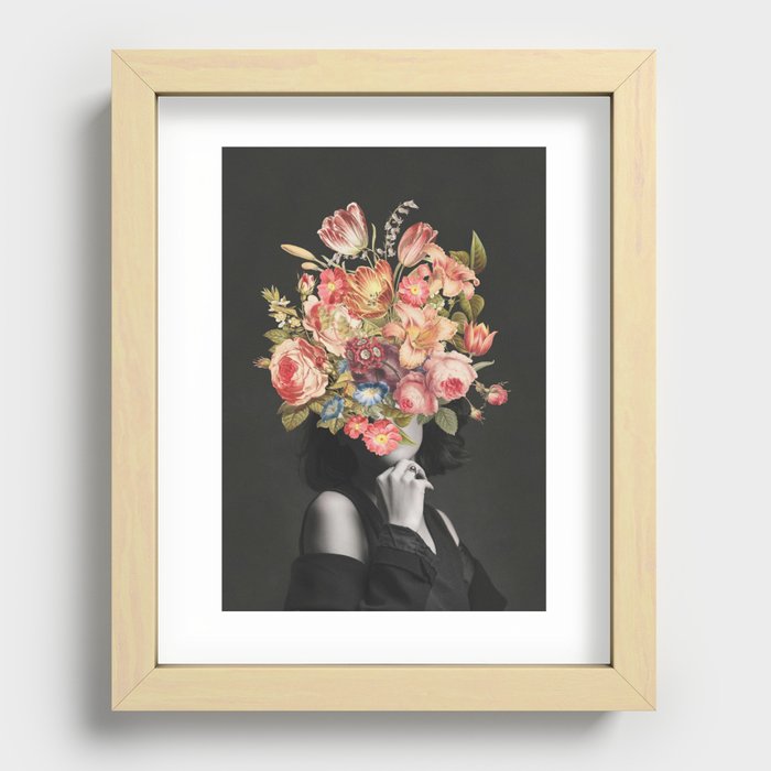 Vintage floral bouquet Recessed Framed Print