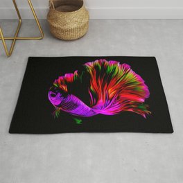 Abstract Betta fish Rug
