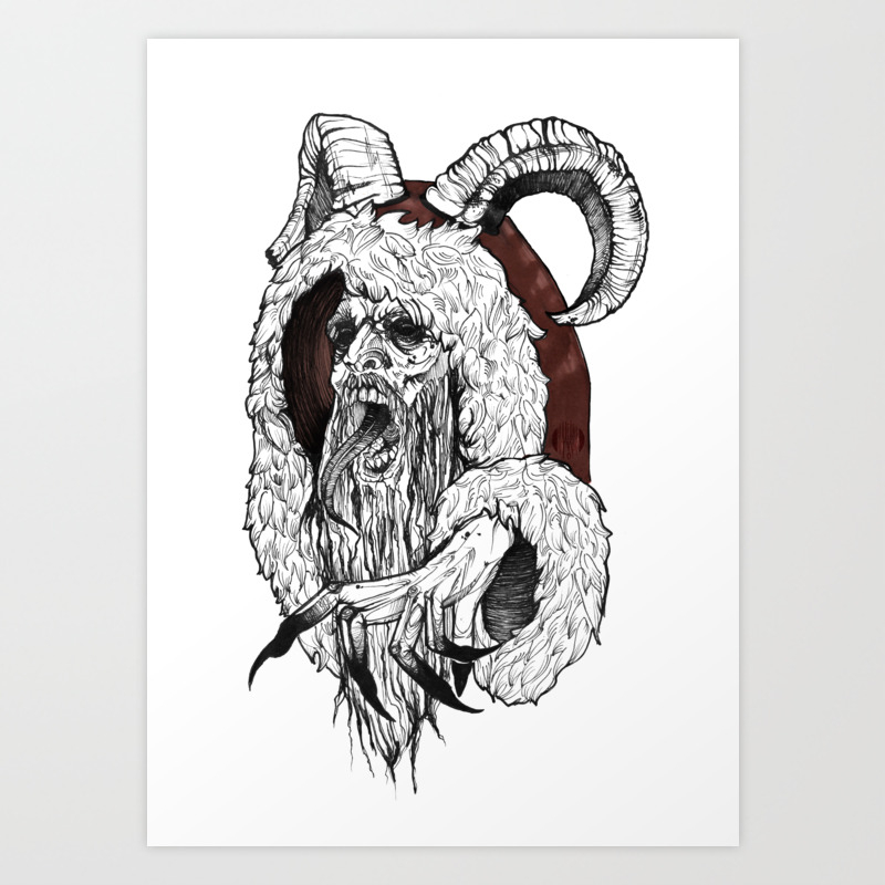 Krampus Art Print By Paradisesirin Society6 Import, save, and upload images. krampus art print by paradisesirin