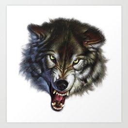 Fierce Wolf Art Print