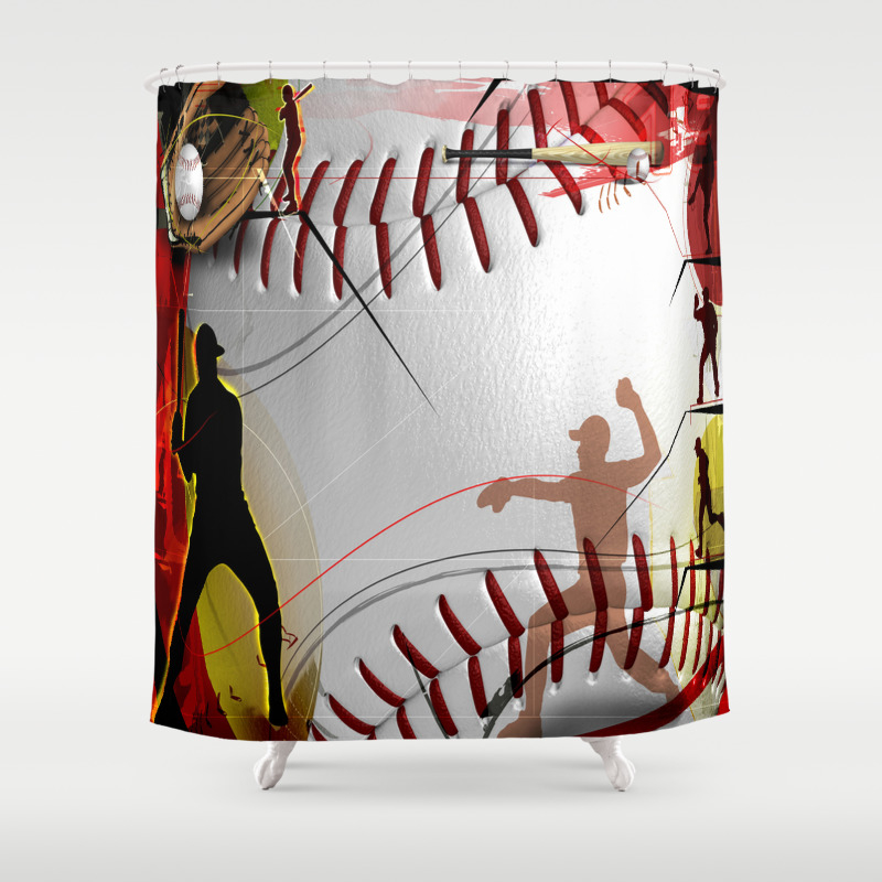 Baseball Shower Curtain By Robincurtiss Society6