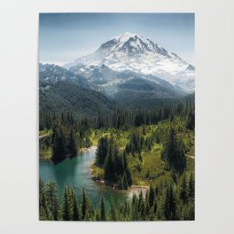 Mountain, Scenic, Rainier, Eunice Lake, National Park, Parks 2016 Poster