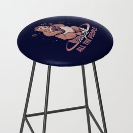 Imagine All the People by Tobe Fonseca Bar Stool