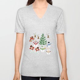 Snowman V Neck T Shirt