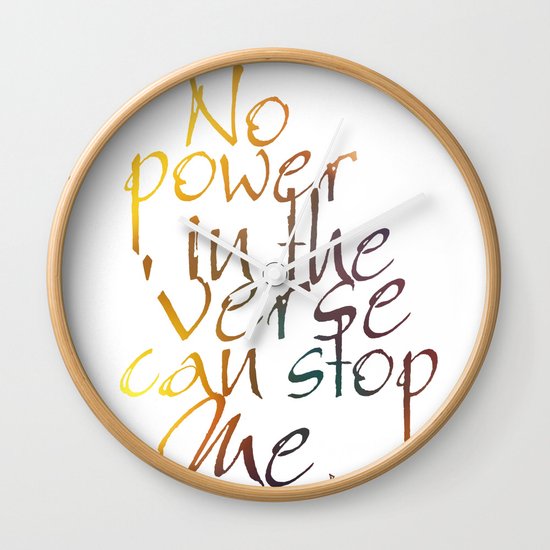 No Power in the 'Verse Wall Clock