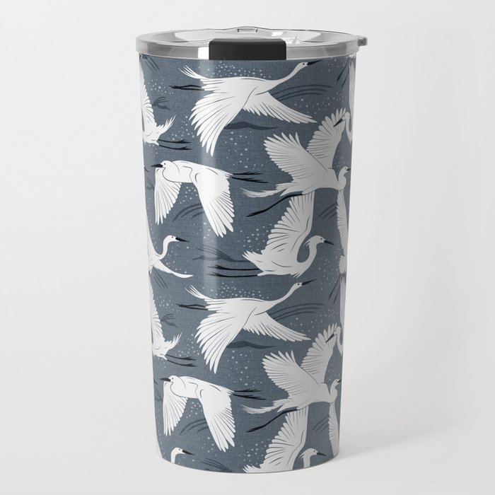 Soaring Wings - Steel Blue Grey Travel Mug