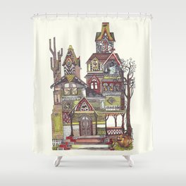 Haunted House Shower Curtain