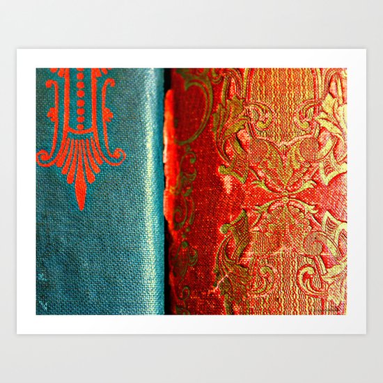 Antique Books 2 Art Print