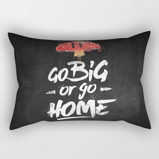 Go Big or Go Home Mario Inspired Smash Art Rectangular Pillow