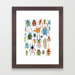 Woodland Beetles Framed Art Print
