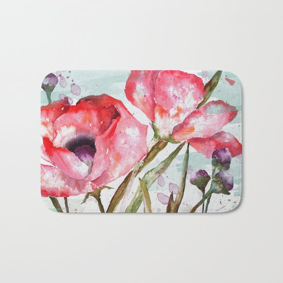 Poppies 05 Bath Mat
