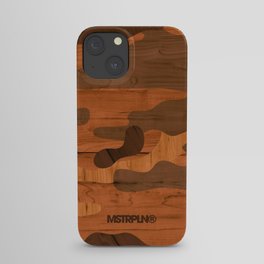Modern Woodgrain Camouflage / Woodland Print iPhone Case
