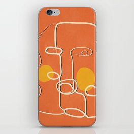 Abstract Face Line Art 08 iPhone Skin